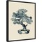 Indigo Bonsai Tree III by Jacob Green Canvas Wall Art Print Framed